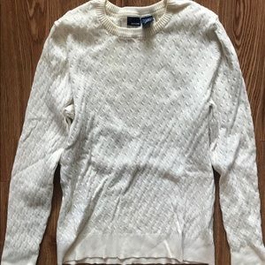 Basic Editions cream textured sweater